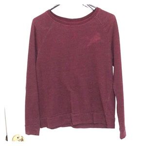 maroon crew neck